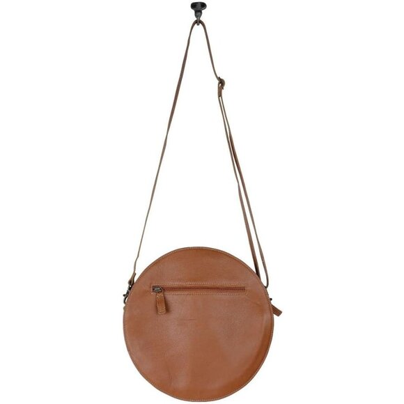 Roundle Women's Western Cowhide Leather Crossbody Bag S-4945 Floral Tooled Desig - Picture 6 of 6